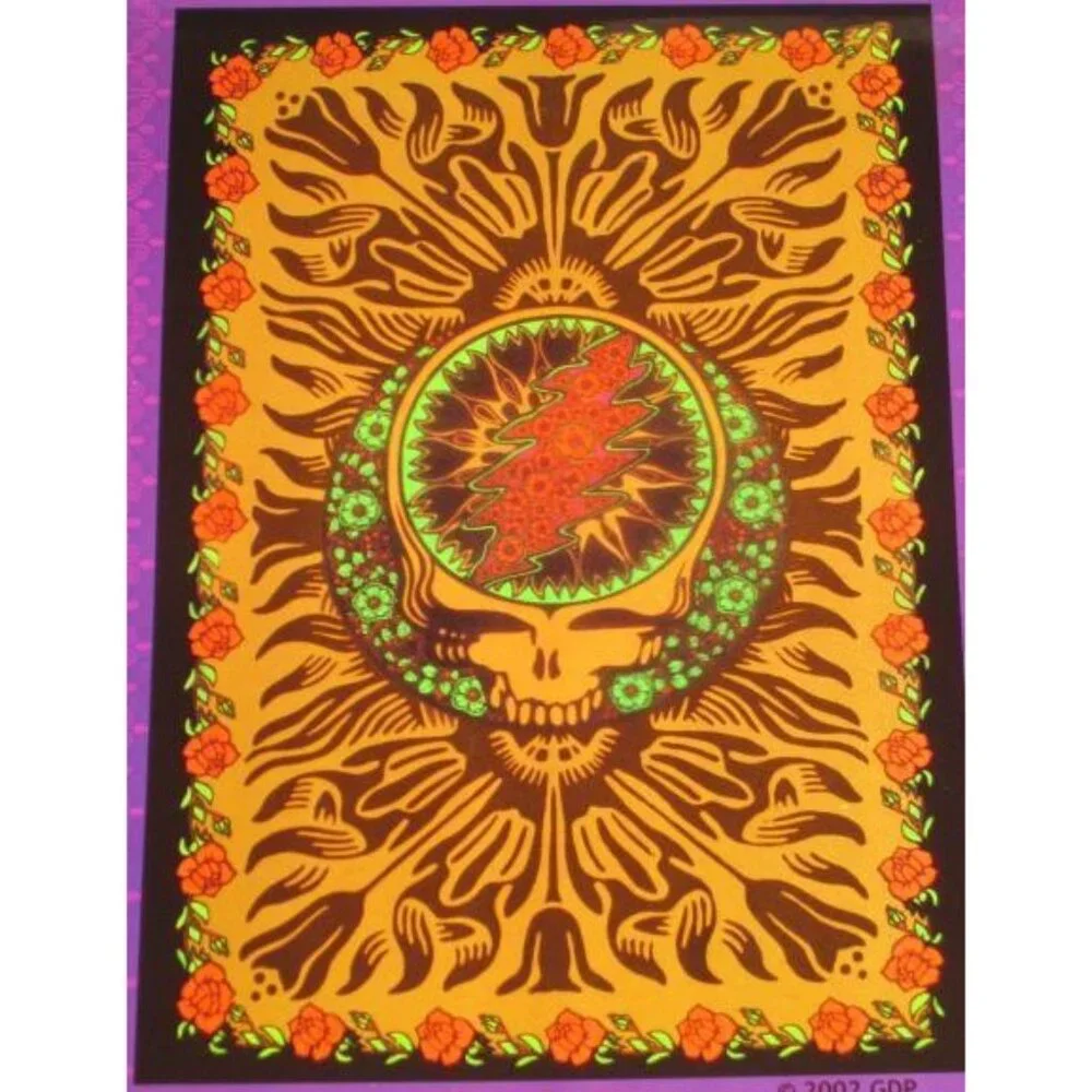 New Brown Steal Your Face Grateful Dead Tapestry Large Poster Gift Hippie NIP